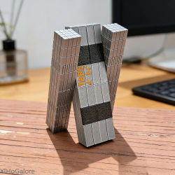 Decoración de Escritorio, Robot Interstellar Tars, Modelo Impreso en 3D, Acabado Metálico, Coleccionable, Plástico Resistente, Regalo para Fanáticos de la Ciencia Ficción