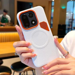 Para OnePlus 15 funda 15R 13 13T 13S 13R ACE5 Pro cargador inalámbrico magnético cuero PU de lujo con disipación de calor cubierta de teléfono de PC