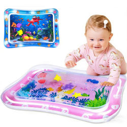 Alfombrilla de juego acuática para bebés, cojín inflable de PVC, almohadilla de agua para bebés, juguetes de actividades de desarrollo para educación temprana