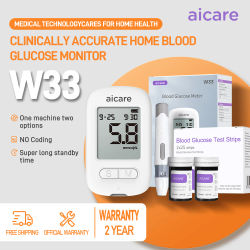 Kit de monitor de glucosa en sangre 50/100 tiras y lancetas de glucómetro 1 monitor de azúcar en sangre 1 dispositivo de lanzamiento, sin codificación, pantalla grande