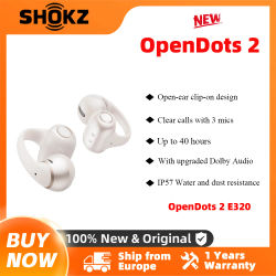 Auriculares Shokz OpenDots 2 E320 con Gancho para la Oreja - Para Deportes y Running - Bluetooth de Tipo Abierto - Nuevo Original 2026