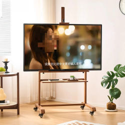 Soporte Universal para TV con ruedas, soporte ajustable para Monitor LCD móvil, mueble de TV que ahorra espacio para espacios pequeños, soporte rodante para TV