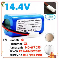 Paquete de batería de iones de litio de 14,4 V para Robot aspirador Xiaomi Mijia Essential G1 MJSTG1, SKV4136GL H18650CH R30 R35 4S1P 9800mAh