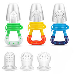 Alimentador/sucette de comida de fruta para bebé, juguete de dentición de bebé sin BPA de silicona de calidad alimentaria, adecuado para bebés y niños pequeños, un gran regalo
