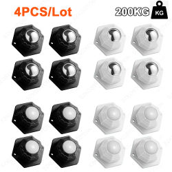 4 unids/lote ruedas para muebles 200KG ruedas resistentes universales 360 ° Silla de escritorio DIY con ruedas para muebles autoadhesivas fuertes con rotación
