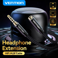 Vention Jack Cable de extensión de Audio de 3,5mm para ordenador portátil, PC, TV, Huawei, Xiaomi, estéreo, conector Aux de 3,5mm, Cable auxiliar para altavoz y auriculares
