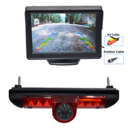 Cámara de visión trasera de coche de estacionamiento CCD HD luz de freno Monitor de 4,3 pulgadas para FIAT Ducato CITROEN Jumper PEUGEOT Boxer 2006-2015