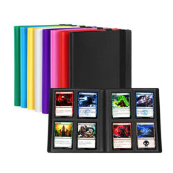 Carpeta para tarjetas de 1 pieza, 160/360/480 ranuras, libro organizador de tarjetas coleccionables con cubierta de PP, carpeta duradera de carga lateral para tarjetas con tarjetas de juego