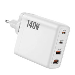 Cargador USB de pared GaN de 140W, cargador PD tipo C de 4 puertos, carga rápida 3,0, cargador móvil para iphone 16, 15Pro, Samsung, Huawei, Xiaomi, Oppo Vivo
