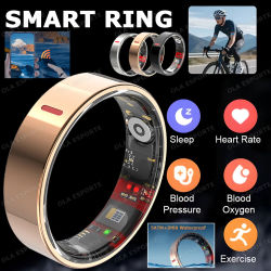 Nuevo Monitor de salud anillo inteligente anillos impermeables al aire libre Monitor Real HRV ritmo cardíaco presión arterial/oxígeno deportes Smartring 2025