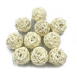 Bolas decorativas de mimbre de 5cm, bolas de centro de mesa, rellenos para primavera y verano, artesanía, fiesta de boda, 100 piezas
