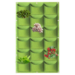 Macetero colgante de 49 bolsillos, bolsas de cultivo de plantas montadas en la pared verticales colgantes, macetero de jardín de hierbas para cultivo en interiores y exteriores