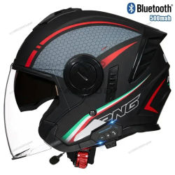 Casco de motocicleta antiniebla doble lente Bluetooth certificación Casco Moto todoterreno Casco de motocicleta Material ABS