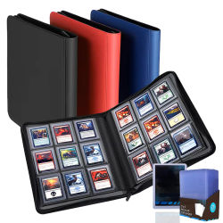 Carpeta Toploader con capacidad para más de 252 cargadores superiores Carpetas de carga superior de 9 bolsillos para tarjeteros rígidos de 3 "X 4" para tarjetas deportivas MTG TCG