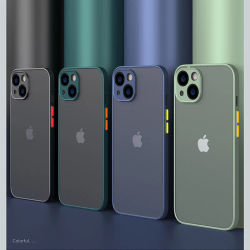 Nueva armadura parachoques funda de teléfono a prueba de golpes para iPhone 15 11 12 13 Mini 14 Pro XR X Xs Max 7 8 Plus SE 2020 funda dura de silicona Capa