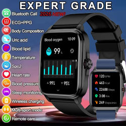 Reloj Inteligente 2026 con Monitor de Frecuencia Cardíaca, Oxígeno en Sangre, Presión Arterial, Llamadas Bluetooth, GPS y Registro de Trayectoria