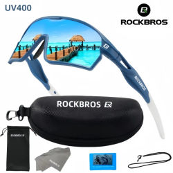 Gafas de Ciclismo Polarizadas ROCKBROS, Gafas de Sol para Bicicleta de Montaña y Carretera, Protección UV400, Ligeras, Unisex, Equipo Deportivo para Ciclismo