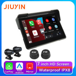 Jiuyin portátil 7 pulgadas navegación para motocicleta Gps inalámbrico Apple Carplay Android automático Ipx7 impermeable Bt Monitor táctil