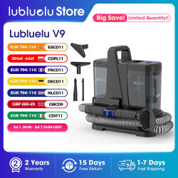 Limpiador de Alfombras Lubluelu V9 100 ° Vapor C que Elimina el 99.9% de Germen e Insectos, Agua Caliente que Elimina Manchas Difíciles, Limpia Alfombras, Sofás y Colchones, 16500 Pa