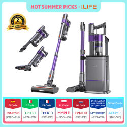 ILIFE H90 Pro, Nueva Aspiradora de Mano con Estación de Carga y Recolección de Polvo 2 en 1, Succión Potente y Bajo Ruido, Perfecta para Pelo de Mascotas