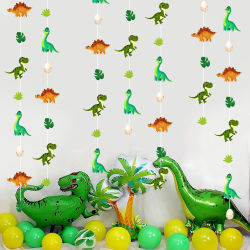 Guirnalda de Dinosaurios, Hojas de Palma, Decoraciones para Fiestas Temáticas de Dinosaurios, Cumpleaños, Baby Shower, Decoración de Pared para el Hogar