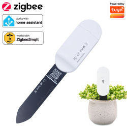 Tuya Zigbee-Detector de temperatura y humedad, probador inteligente de suelo, Sensor de humedad, aplicación de teléfono, Monitor en tiempo Real para el hogar y el jardín