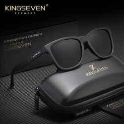 Gafas de sol informales de marca KINGSEVEN con montura cuadrada para hombre, gafas de sol polarizadas para viajes al aire libre