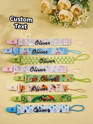 Clip para chupete personalizado con nombre, cadena para la boca del bebé, cuentas de madera, regalo para recién nacido, para baby shower, cumpleaños, Navidad, para mamá, 1 ud.