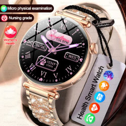 2026 nuevas mujeres AI diagnóstico inteligente reloj inteligente HRV + ECG ácido úrico oxígeno en sangre Monitor de salud IP68 relojes inteligentes deportivos impermeables