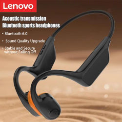 Auriculares Lenovo de Conducción Ósea con Bluetooth, Reducción de Ruido, Resistentes al Agua, Tipo Abierto, Ultra Larga Duración, con Ranura para Tarjeta, para Correr y Nadar