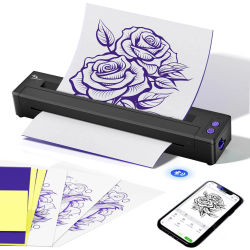 Máquina de transferencia de tatuajes inalámbrica Bluetooth, rápida de conectar a la pantalla del teléfono móvil, impresora térmica de plantilla de tatuaje P19