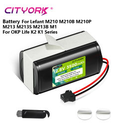 Batería de 12,8 V y 3500mAh para aspiradora Lefant M210 M210B M210P M213 M213S M213B M1 OKP Life K2 K1, paquete de baterías recargables