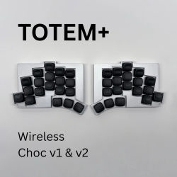 TOTEM + Teclado Dividido Inalámbrico - Bluetooth ZMK Choc V1 V2 Interruptores Silenciosos De Perfil Bajo Teclado Mecánico Ergonómico Totem V2