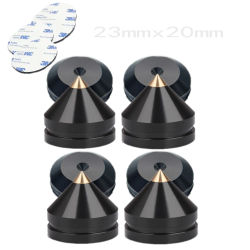 Almohadilla de pie de soporte de altavoz, clavos de pie de piso de cono de metal de aleación de aluminio para altavoces, amortiguador de choque de punta de zapatos