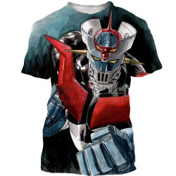 Mazinger Z-camisetas con estampado 3D de Robot de Anime para hombre y mujer, camisetas de manga corta, ropa de calle de gran tamaño, camisetas Harajuku, ropa para hombre