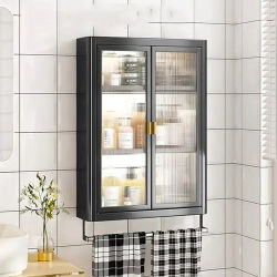Accesorios para gabinete de baño, estantería organizadora, estantes de baño negros, armario pequeño, Mobili Per La Casa, muebles para el hogar