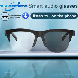 2025 fotosensibles cambio de Color gafas inteligentes Bluetooth llamadas de voz Control música UV gafas de sol polarizadas auriculares gafas hombre