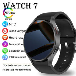 Reloj inteligente con seguimiento GPS para hombres y mujeres, reloj inteligente deportivo con frecuencia cardíaca, Bluetooth, llamada, NFC, IP68, resistente al agua, brújula, Smartwatch 7 Mini