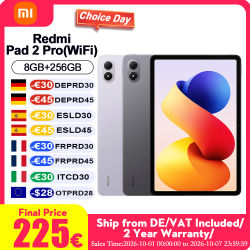 Versión Global Xiaomi Redmi Pad 2 Pro Wifi 8+256Gb 12.1 Pulgadas Pantalla 2.5K Cristalina Certificada para el Cuidado de la Vista Cuatro Altavoces Batería Masiva de 12000Mah (Típ.) Tablet PC
