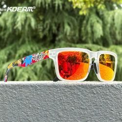KDEAM-gafas de sol polarizadas cuadradas clásicas para hombre y mujer, lentes de sol de viaje con estuche, fácil de llevar, nuevos colores, KD332