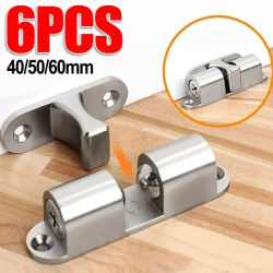 Pestillo de doble bola para puerta, cierre de resorte para muebles, gabinete, puerta de armario, hebilla de puerta de latón con tensión ajustable, 40/50/60mm