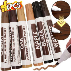 Rotuladores de retoque para muebles, Kit de reparación de arañazos de madera, suelos, mesas, bolígrafo de pintura de grano, escritorios, manchas, bolígrafo impermeable, tratamientos de pared