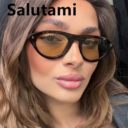 Gafas de Sol Pequeñas Estilo Ojo de Gato 2026, Modernas y Elegantes para Mujer, con Remaches Triangulares Vintage, Lentes de Sol con Diseño de Leopardo Negro