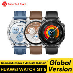 Versión global HUAWEI WATCH GT 5 Smartwatch Pantalla AMOLED 41 mm / 46 mm Mapa incorporado Replay Messaje Compatible con iOS y Android