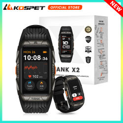 Reloj inteligente KOSPET TANK X2 para hombres IP69K resistente al agua pantalla curva 3D 1,64 ''AMOLED Bluetooth llamada 170 modos deportivos Smartwatch
