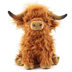 Muñeco de peluche de vaca de las tierras altas de 25cm, muñeco de peluche suave de vaca de las tierras altas, juguete Kawaii para niños, regalos para bebés, juguete para decoración de la habitación