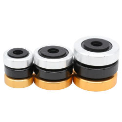 4 Uds amplificador de aluminio pies amortiguador amplificador HIFI pies de goma tocadiscos pies Audio altavoz aislamiento pies almohadilla 40mm x 10mm