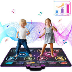 Alfombra de baile electrónica para niños, manta de baile, modo de jugadores dobles con 9 niveles, manta musical para suelo de chico, juguetes educativos, regalos para niños