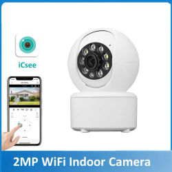 ICSEE 2MP WIFI cámara inteligente protección de seguridad Monitor de bebé Mini cámara a todo Color visión nocturna Ai seguimiento humano Audio bidireccional