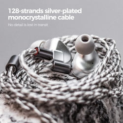 LETSHUOER S12 auriculares Hifi de 3,5 MM controlador magnético plano de 14,8mm monitores intrauditivos con cable auriculares para juegos auriculares planos